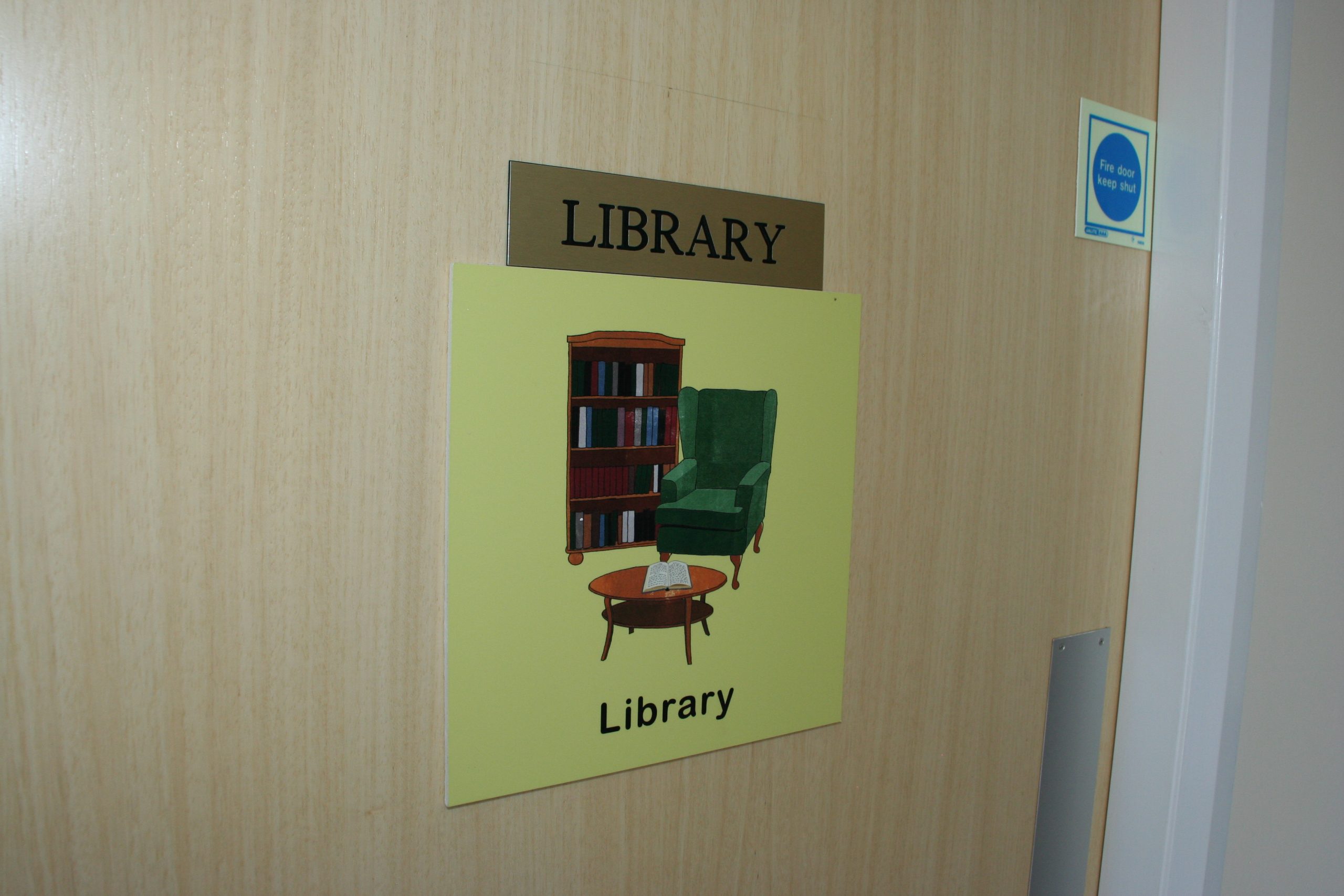 Library Sign at Beechgrove