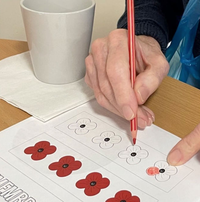 Resident Colouring in Poppies