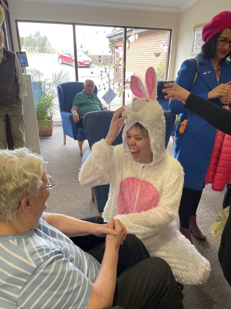 Easter Bunny Greeting Resident