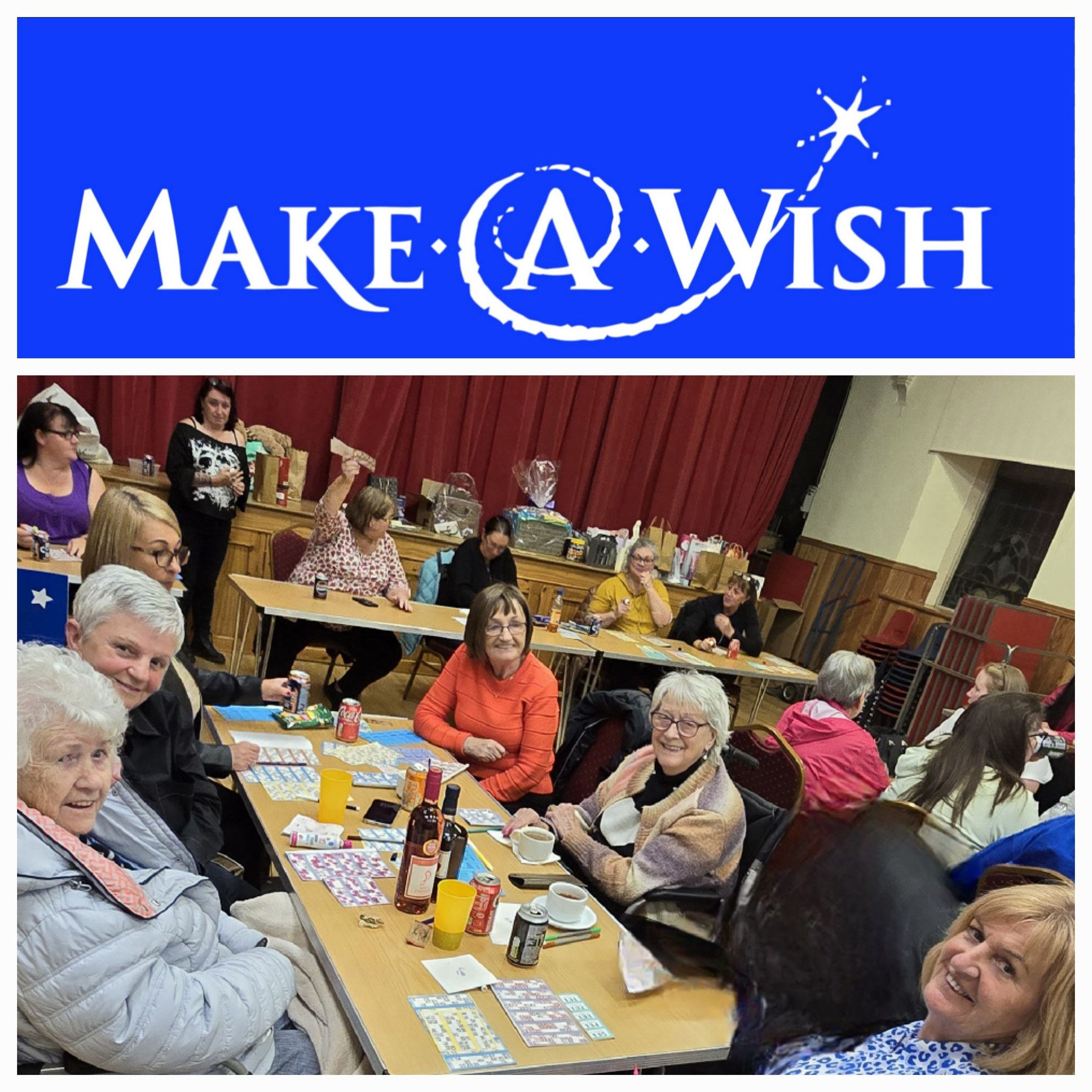 Beechgrove Care Home residents enjoying bingo night, raising money for Make a Wish UK.