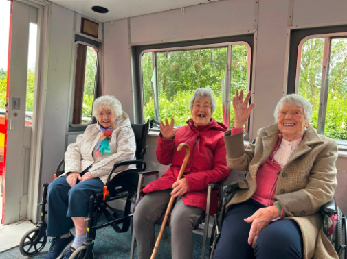 residents enjoying canal boat trip