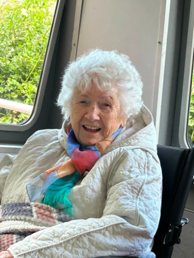 resident smiling during a trip